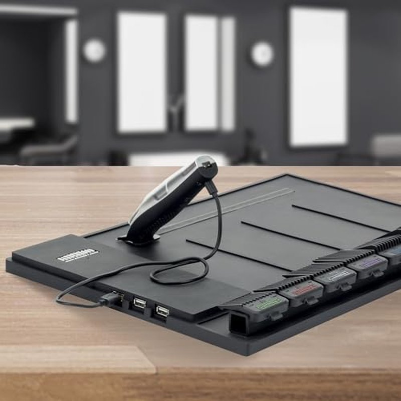 GAMMA+ Professional Barber Appliance Magnetic Mat and Station Organizer, Anti-Slip, Durable Heat Resistant Silicone, Hair Styling Tools, Black