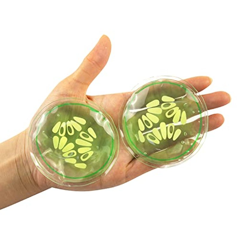 CONBELLA Gel Ice Pack Reusable Cooling Eye Pads and Under Patches,Eye Hot Cold Treatment for Redness,Pain Relief Relax (Oranges)