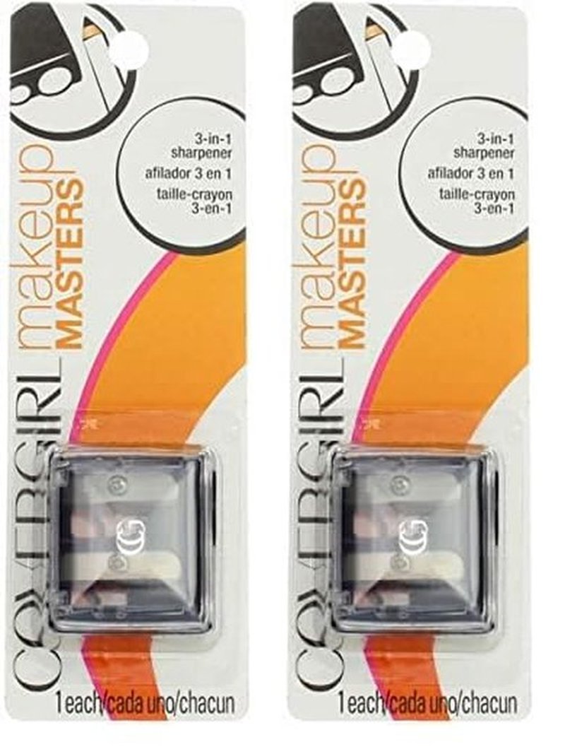 COVERGIRL Makeup Masters 3-in-1 Pencil Sharpener, 1 Count (packaging may vary) (Pack of 2)