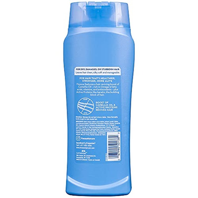 FINESSE Restore + Strengthen Moisturizing 2in1 Shampoo + Conditioner, 13 oz (Pack of 6), Moisturize & Repair Dry or Damaged Hair