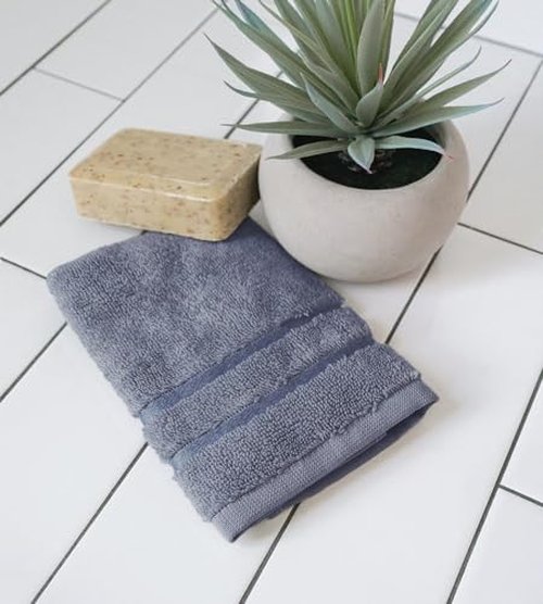 Cariloha Washcloth | Blue Lagoon | 12"x12" | Turkish Cotton & Viscose Material Blend | Extra Smooth and Highly Absorbent