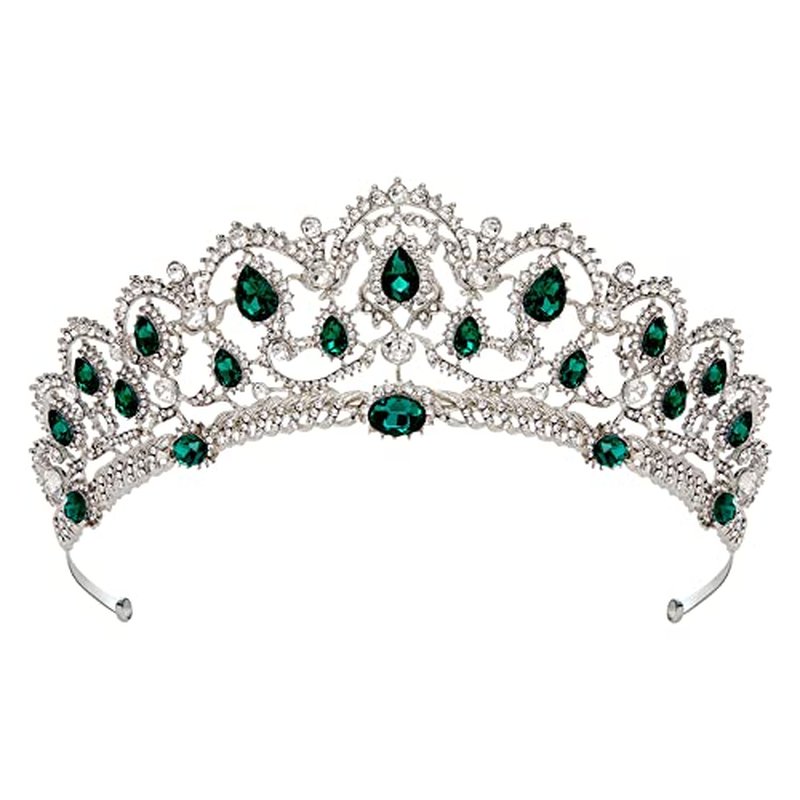 SWEETV Rose Gold Wedding Tiaras and Crowns for Women, Rhinestone Queen Tiara Headpieces for Women Crystal Hair Accessories