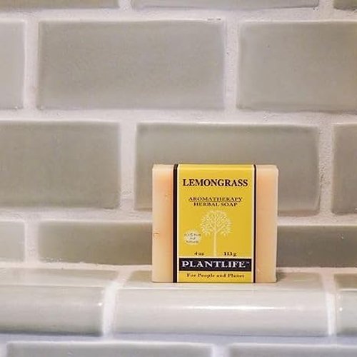 Plantlife Lemongrass 3-pack Bar Soap - Moisturizing and Soothing Soap for Your Skin - Hand Crafted Using Plant-Based Ingredients - Made in California 4oz Bar