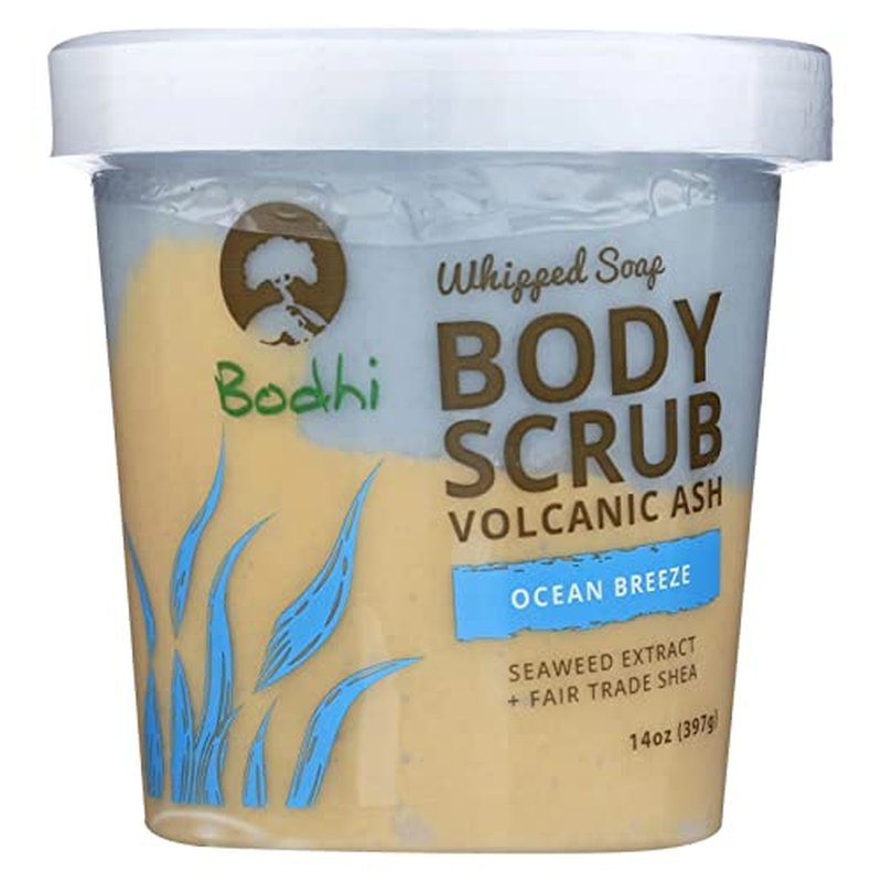 BODHI HANDMADE SOAP Eucalyptus Spa Charcoal Detox Whipped Soap Body Scrub, 14 OZ