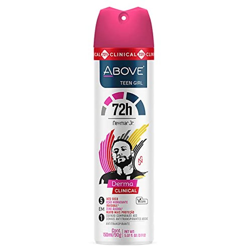 ABOVE Mens Deodorant Antiperspirant, 72 Hours (Extreme Men Black) -Protects Against Sweat & Body Odor - Dry, No Stain & Moisturizing Instant Freshness - Deodorant Spray, Alcohol Free - 3.17 oz