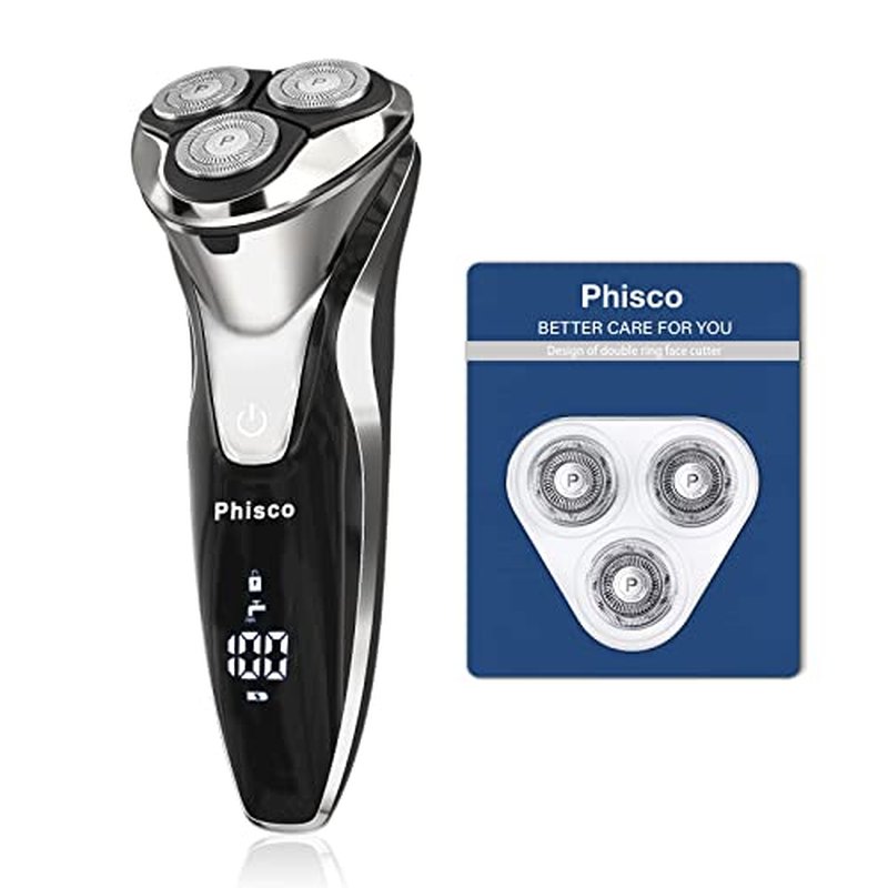 Phisco 203D-6A Replacement Shaver Heads (3-Pack) - ValueDuo Upgrade for RMS8112 Series | Waterproof Universal Fit Electric Razor Heads | Enhance Your Grooming Routine