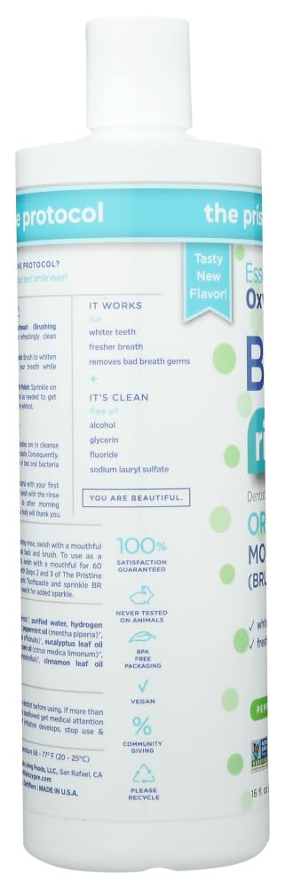 Essential Oxygen Plus Peppermint Brushing Rinse, 16 Ounce - 2 per case.