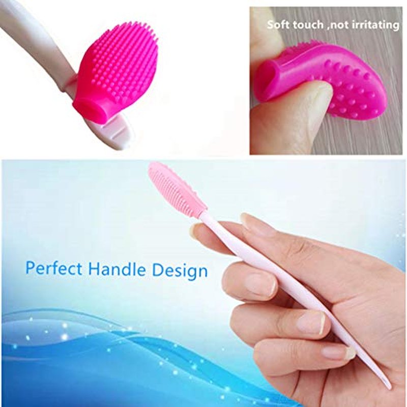 8 Pieces Lip Scrub Brush tool Silicone mini Exfoliating Lip Brush lip lightening for dark lips Silicone Soft Lip Brush For Smoother Appearance