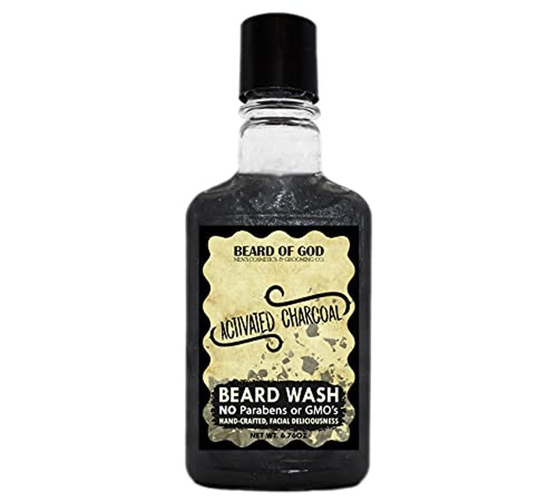 Titanium Shimmer Beard Wash Shampoo Soap, Moisturizes, Nourishes & Repairs - Handcrafted & Made in USA (Activated Charcoal)