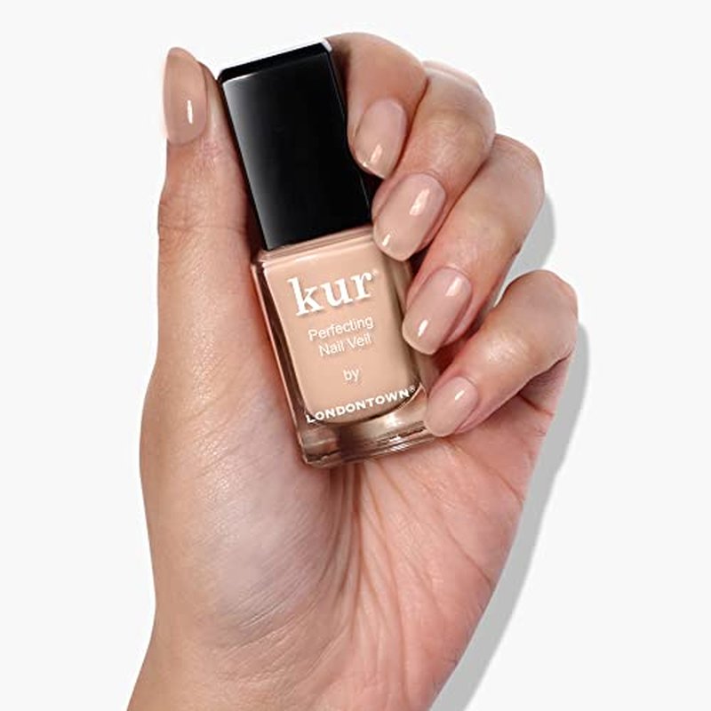 LONDONTOWN Nail Veil #1 Enhancing Nail Care Color and Formula, Apricot Beige Tint, 0.4 fl. oz.