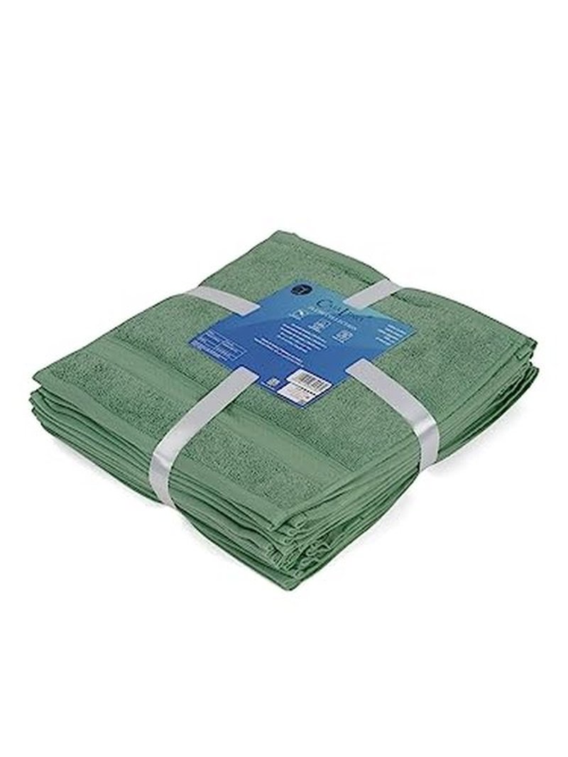 Casa Lino 24 Pack Wash Cloths Set, (12" X12) 100% Cotton wash Cloths, wash Cloths for Your face and Body, Highly Absorbent & fingertip Soft wash Cloths for Your face and Body, Green