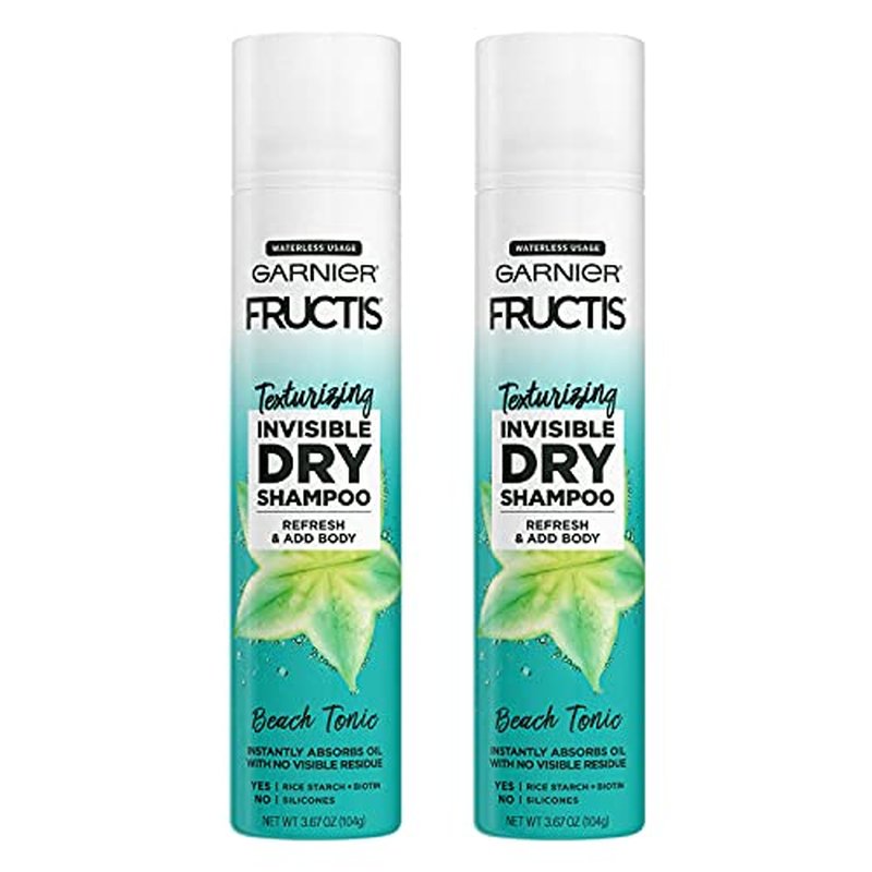 Garnier Fructis Texturizing Invisible Dry Shampoo, Beach Tonic, 4.4 Oz, 2 Count (Packaging May Vary)
