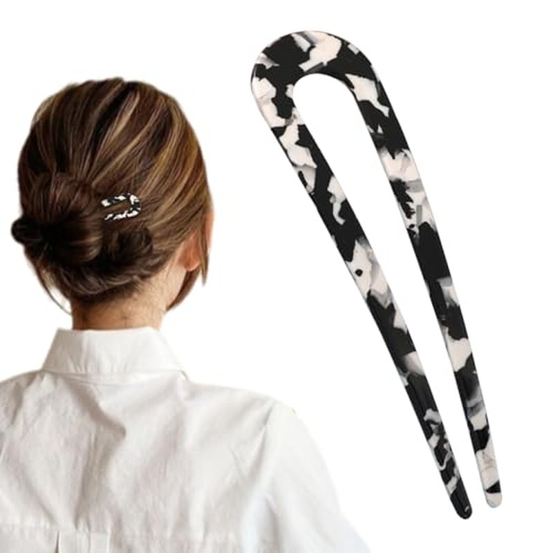 French Hair Pin, 2024 New U-Shaped Hair Pins for French Twist Hair, French Twist Hair Pins/Hair Fork for Thick Hair Buns Chignons, French Pins Hair Clips Hair Style Accessories for Women (A)