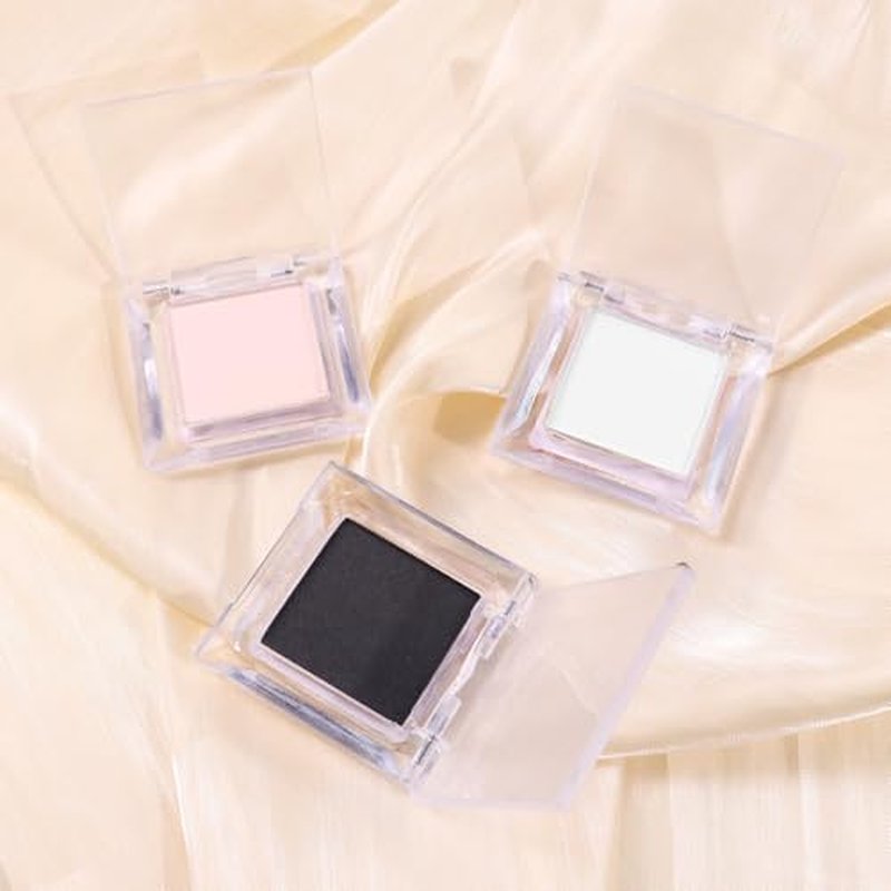 HHLTOH Eyeshadow Single Matte, High-Pigment Monochrome Eye Shadow Pressed Powder, Everyday Velvety Silky Eye Makeup Looks, Professional Long-Lasting Waterproof Single Eyeshadow Palette, White 02