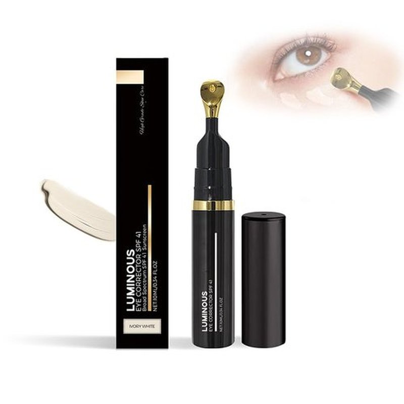 Luminous Eye Corrector Spf 41,Under Eye Concealers for Dark Circles, Drtmology Luminous Eye Corrector, Anti-Aging Tinted Eye Cream, Hydrating Eye Serum with Peach Undertone (1pcs Ivory White)