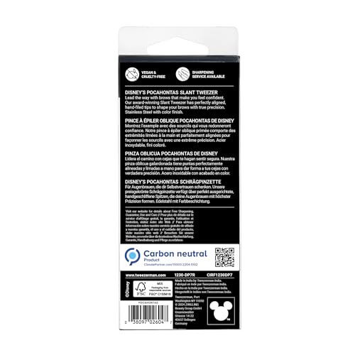 Tweezerman Pocahontas Slant Tweezer - Eyebrow Tweezers for Women and Men