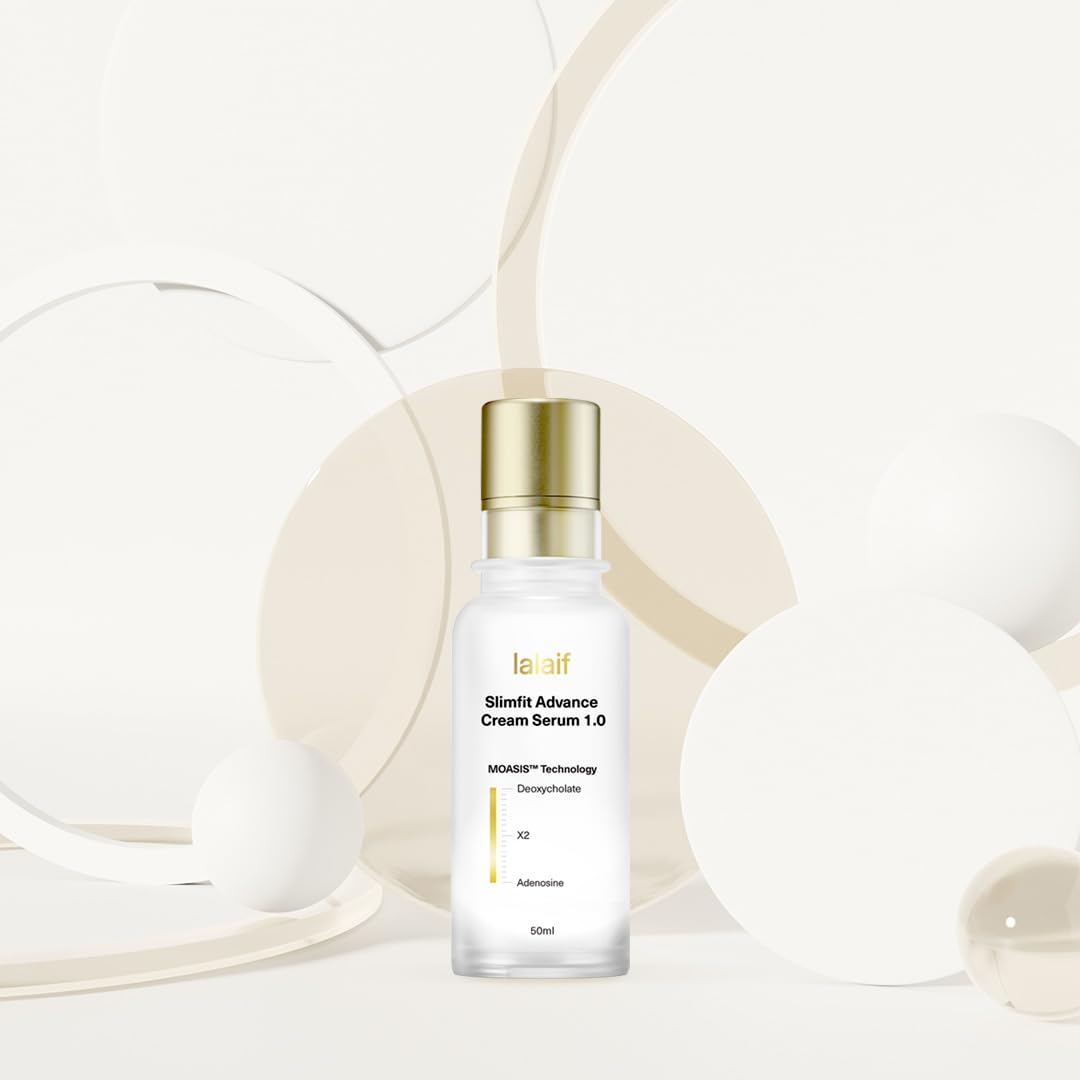 Slimming Cream Serum with Enhanced Deoxycholate & Adenosine – Anti-Wrinkle & Contour Care for Double Chin, Jawline & Body – Korean Skincare | Lalaif Slimfit Advance Cream Serum 1.0 (50ml)