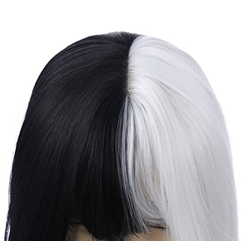 PATTNIUM Short Purple Wig for Women Purple Bob Wig with Bangs Short Straight Bob Wig Lavender Purple Wig Synthetic Wig with Wig Cap(Purple)