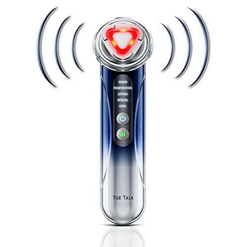 Radio Frequency Facial Machine with EMS - Anti-Aging Skin Tightening Rejuvenation Skin Care Eqipment Home Use,5 in 1 Light Therapy for Wrinkles Lifting High Frequency Face Massager.