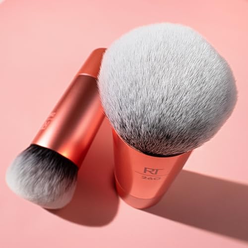 Real Techniques Bubble Blending Makeup Brush, Multipurpose Blending Brush For Liquid, Cream, & Powder Products, Unique Round Brush Head, Stocking Stuffer, Synthetic Bristles, Cruelty Free, 1 Count