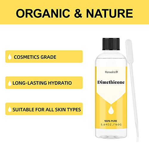 Hznxolrc 5.64 oz Dimethicone (Polydimethylsiloxane), 100% Pure, Cosmetic Grade, Suitable for Hair, Body, Skin Conditioning Products and More