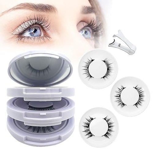 Magnetic Eyelashes with Applicator,Krafty Magnetic Eyelashes,Magnetic Eyelashes,Magnetic Eyelashes Natural Look（Natural+Simple+Devil）