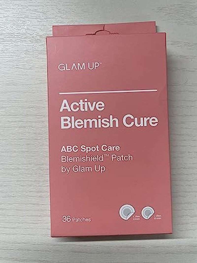 GLAM UP Hydrocolloid Blemish Pimple Zit Patches - Invisible Ultra Thin Spot Cover Stickers for Face and Skin, Strong Water-proof and Adhesive Overnight, Vegan-friendly (36 Count / 2 Sizes)