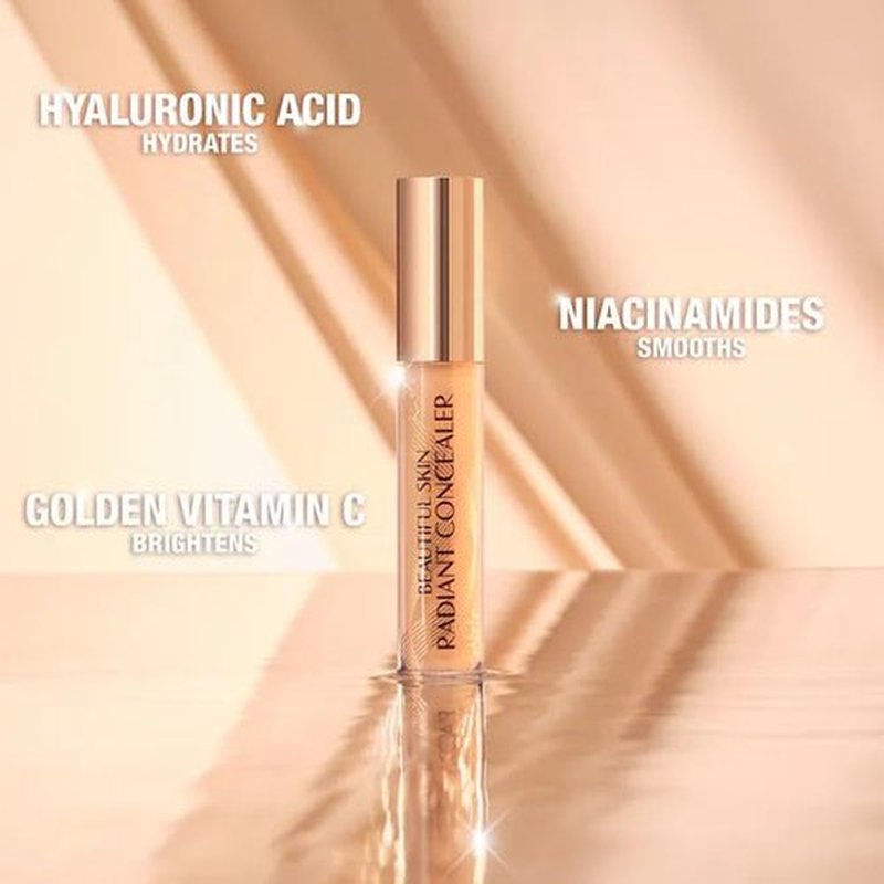 Charlotte Tilbury Beautiful Skin Medium to Full Coverage Radiant Concealer with Hyaluronic Acid – 16.5 Deep
