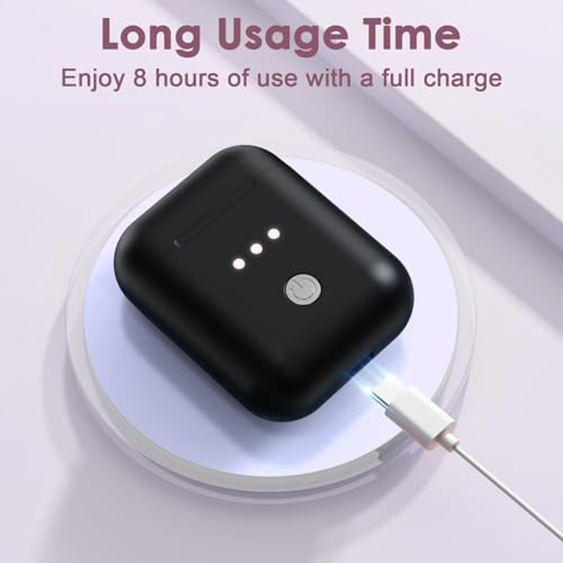 Mini Facial Firming Device, Face and Neck Skincare Device with Vibration Mode, Portable Facial Roller Massager Tool for Man and Woman, Black
