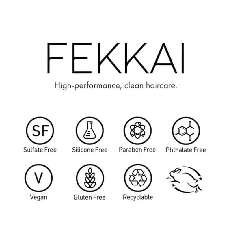 FEKKAI Shea Butter Shampoo (1 Liter) + Conditioner (1 Liter) - Improves Moisture, Softness & Shine - Reduces Frizz by 61% Up to 12H - Free of Sulfates, Parabens, Phthalates - Vegan, Cruelty-Free