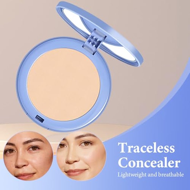 Matte Perfection Pressed Powder, Matte Smooth Setting Powder Makeup, Oil Control Face Pressed Powder, Waterproof Finishing Powder Long Lasting (#01 CLASSIC IVORY, 0.3 Ounce)