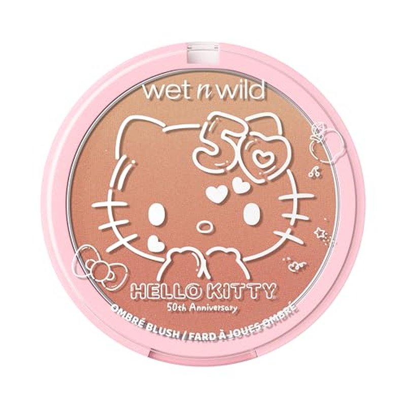 wet n wild Hello Kitty Ombre Blush, Buildable, Blendable Customizable Color, New Gradient Formula, Cruelty-Free & Vegan - Mellow Cloud