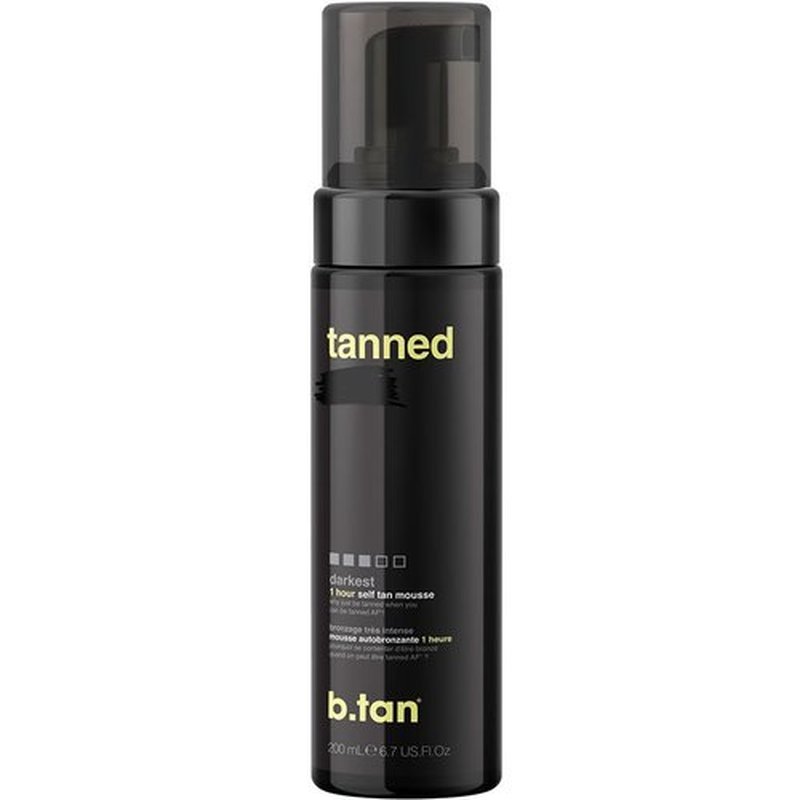 b.tan Dark Self Tanner | Get Tanned - Fast, 1 Hour Express Sunless Tanning Mousse, No Fake Tan Smell, No Added Nasties, Vegan, Cruelty Free, 6.7 Fl Oz