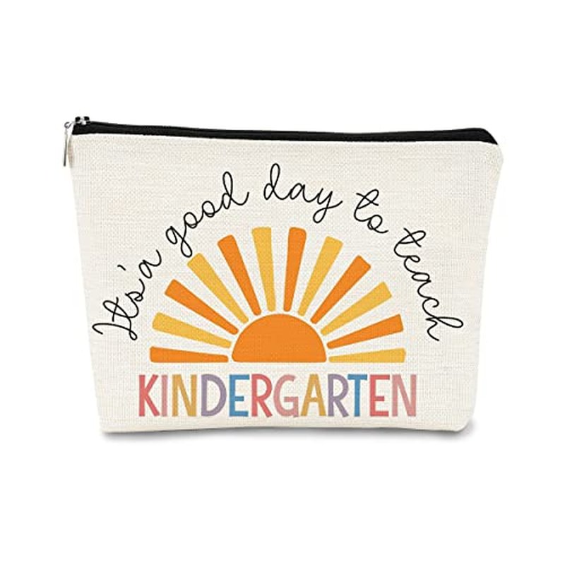 BARPERY Kindergarten Teacher Gift,It's a good day to Teach Makeup Bag,Cosmetic Bag Zipper Travel Toiletry Bag,Teacher Birthday Gifts,Best Teacher Gifts