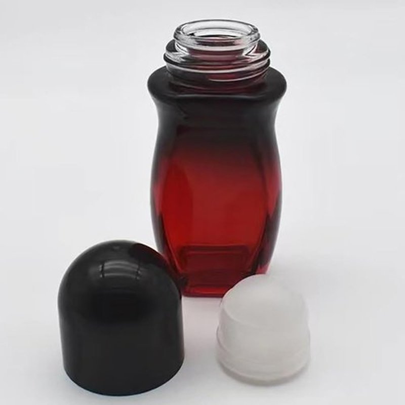 BFLCTTBD 2pcs 50ml Glass Bottle Roller Ball Large Empty Roller Bottles Refillable Rollerball Bottles for Perfume Essential Oils Deodorant