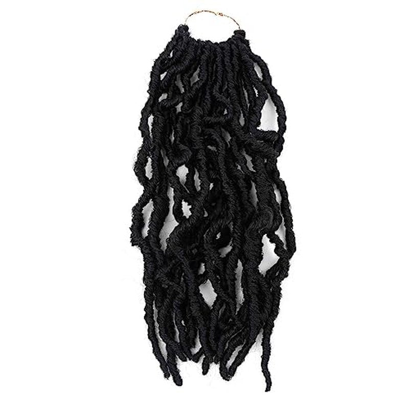 24 Inch Soft Locs Crochet Hair Pre Looped Super Long Faux Locs Crochet Braids Goddess Locs Dreadlocs Synthetic Hair For Black Women (24 Inch (Pack of 6), M1B/DGREEN)