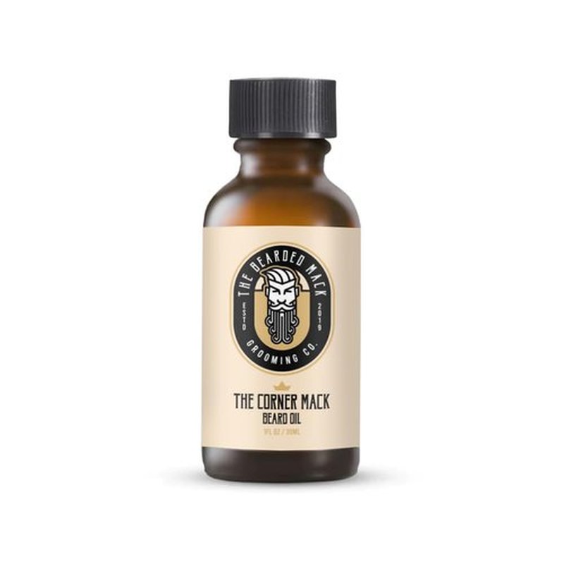 Bearded Mack Premium Beard Oil - The Corner Mack - Citrus Cologne - Softens Beard, Removes Beard Itch & Promotes Healthy Beard Growth - Handcrafted in the USA, 1 oz