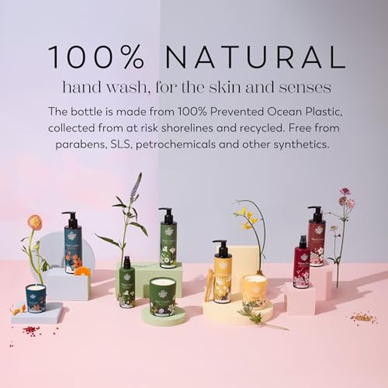 The Handmade Soap Company Hand Wash, Bitter Orange, Pink Pepper, & Hay Liquid Hand Soap, Natural Liquid Soap, Moisturizing Hand Soap, Cruelty Free & Vegan Hand Soap, 8.5fl oz