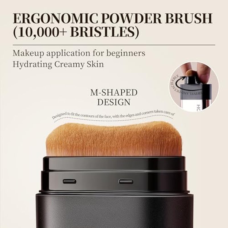 zeesea [Honey Beauty] Multi-Use Makeup Foundation Stick, Essence, Concealer, Face Creams, Foundation with Foundation Brushes, Long-lasting Smooth Skin Coverage, Brighten Skin Color, 0.45oz (12.8g)
