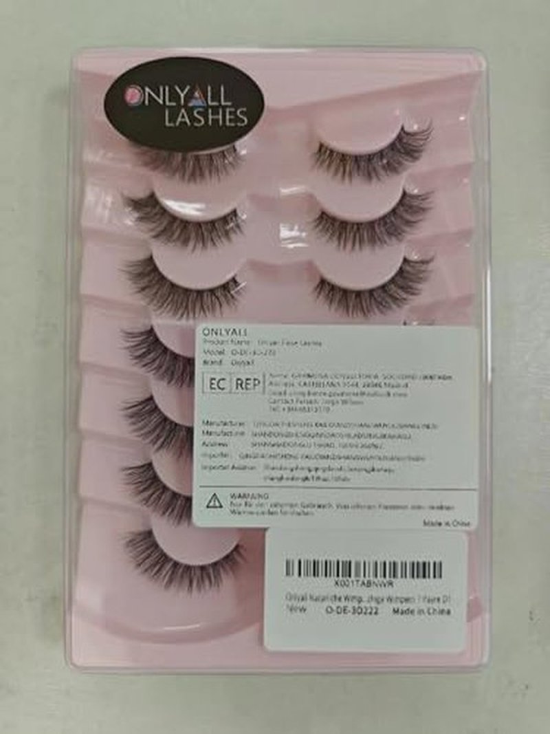 Onlyall Natural Lashes Wispy Lashes Natural Look False Eyelashes Natural Flared Eyelashes False Eye Lashes Soft Fluffy Lashes 7 Pairs D1 Natural (6-13MM)
