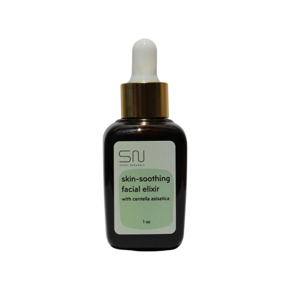 Seoul Naturals Facial Elixir with Centella Asiatica, K Beauty, Unscented, 1 fl oz