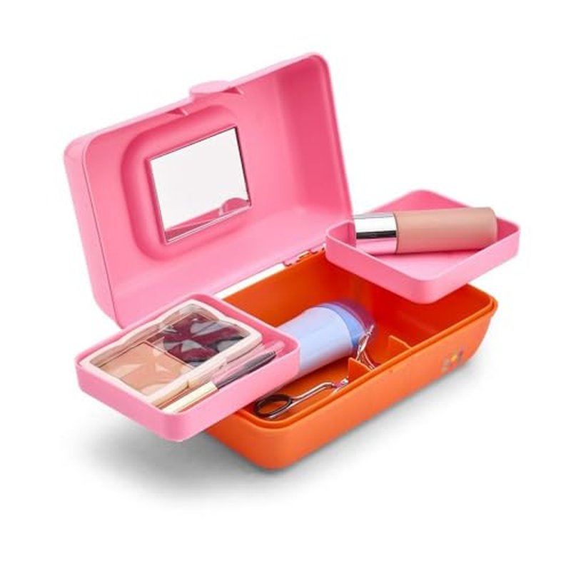 Caboodles Women's Pretty in Petite, Pink Over Orange Sparkle