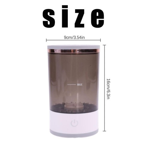 Rinse Hero Brush Cleaner, 2025 New Rechargeable Cosmetic Brush Cleaner, Beauty Swirl Cosmetic Brush Cleaner for All Size Makeup Brush (Clear,Plug-in)
