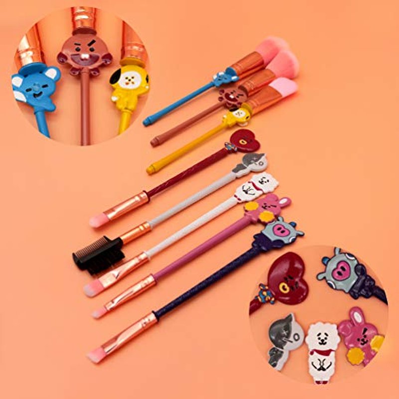 CuteBrush Makeup Brush Set w/Pouch Cosmetic Brushes With Sailor Moon Gems(KS-BTS)