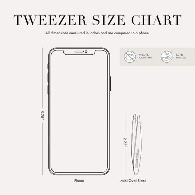Tweezerman Lisbon Sea Mini Slant Tweezer - Tweezers for Eyebrows, Travel Tweezers for Eyebrows, Facial Hair, Ingrown Hair