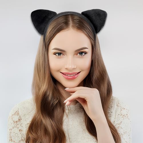 Cat Ear Headband for Women Girls Cute Animal Hairband Halloween Costume Party Accessories