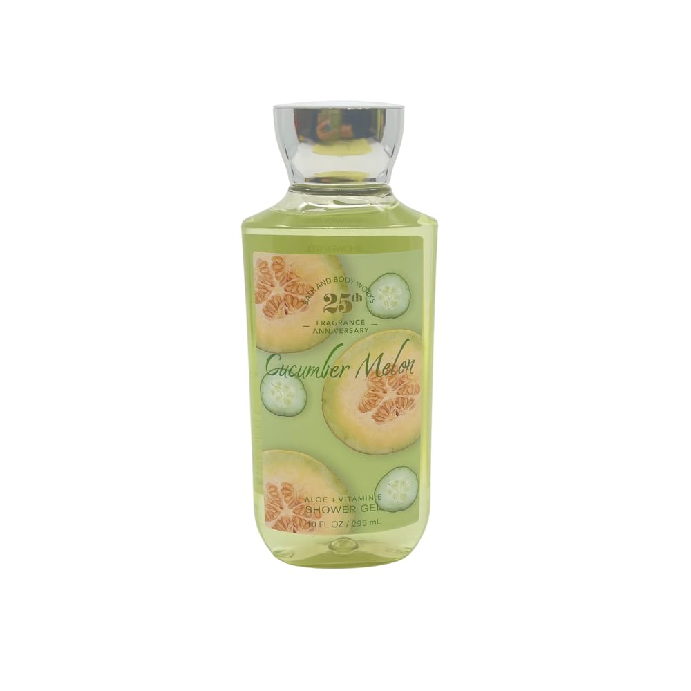 Bath & Body Works CUCUMBER MELON 3-piece Gift Set with a Red Bow for Holiday & Gifts - Mist, Shower Gel, and Body Lotion - Limited Edition