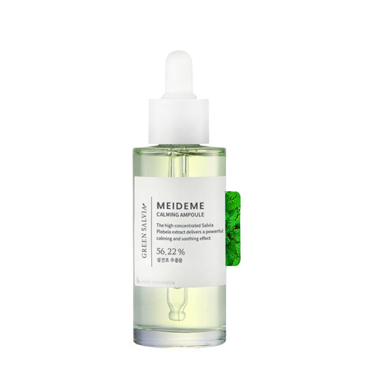 MEIDEME Green Salvia Calming Ampoule (50ml) - Soothing and Hydrating Face Moisturizer for Oil Balance, Korean Serum