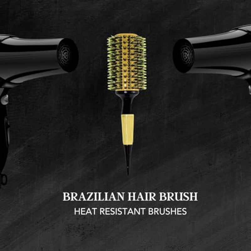 Generic Professional Brazilian Hair Brush Curlerl/Straightener (#12), Yellow and Black