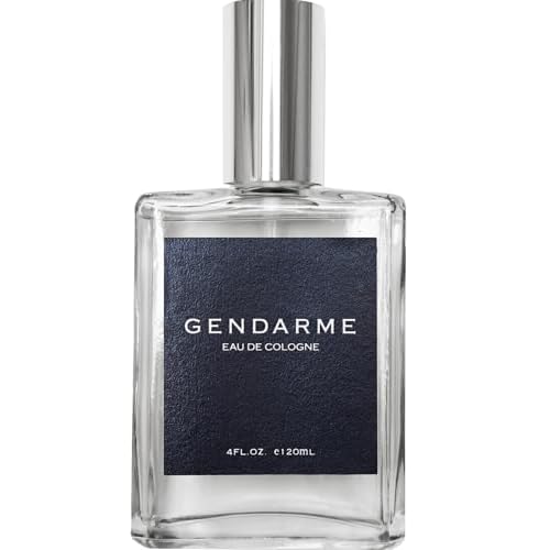 Gendarme Eau De Cologne 4 oz. Spray for Men - Crisp, Clean, Fresh Notes of Citrus, Bergamot, Verbena, Jasmine, Thyme, Lavandin, Lilac, Tonka Bean, Hint of Aged Leather